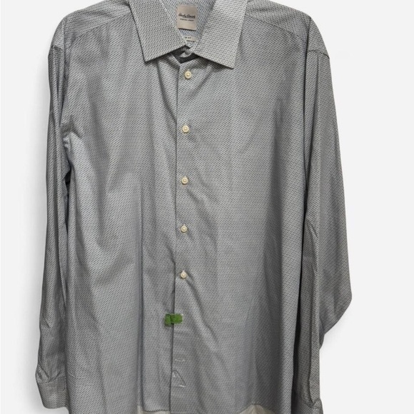 Hardy Amies Other - Designer Mens XL Hardy Amies Paisley pattern  Blue Dress Shirt button down
